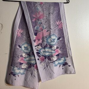 Floral Purple and Pink Scarf